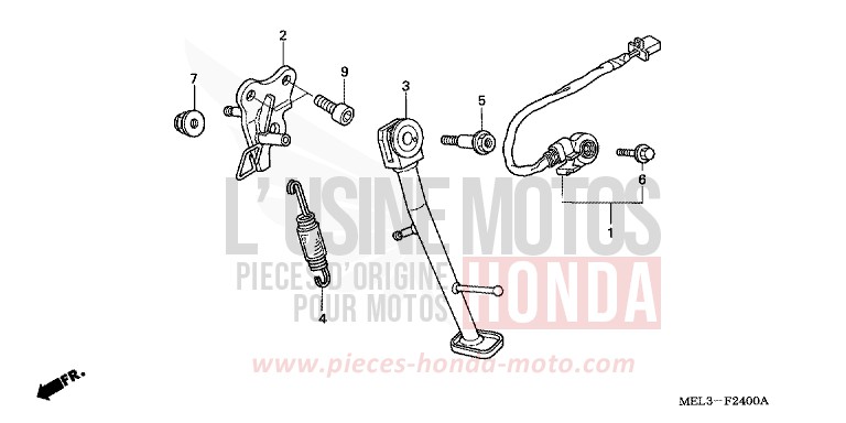 STAND for CBR1000RR Fireblade IRON NAIL SILVER METALLIC-U (NH167EA) from 2006